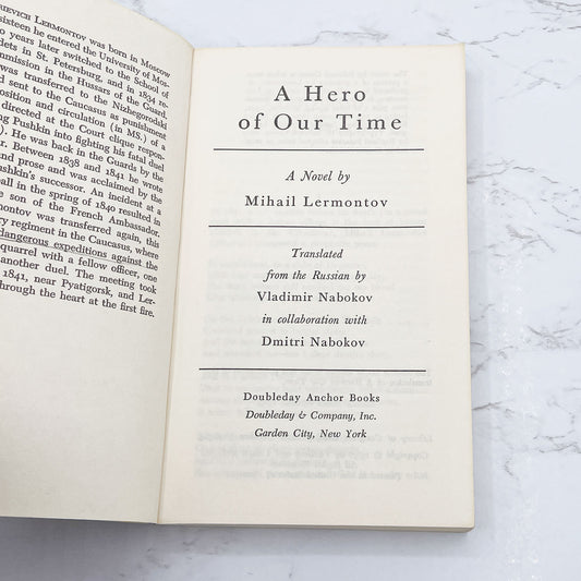 A Hero of Our Time by Mikhail Lermontov [FIRST U.S. PAPERBACK PRINTING] 1958 • Anchor