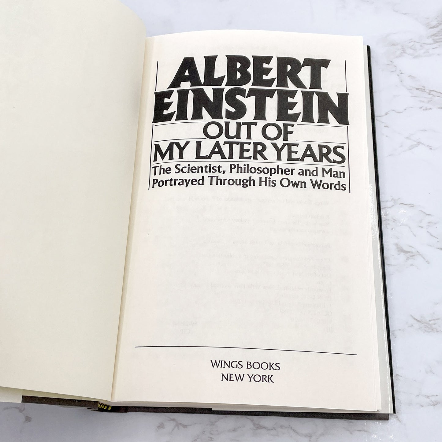 Out of My Later Years by Albert Einstein [REVISED EDITION HARDCOVER] 1996 • Wings