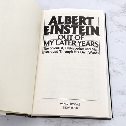 Out of My Later Years by Albert Einstein [REVISED EDITION HARDCOVER] 1996 • Wings