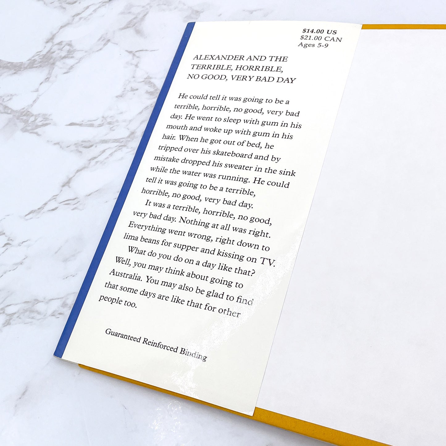 Alexander & the Terrible, Horrible, No Good, Very Bad Day by Judith Viorst & Ray Cruz [FIRST EDITION] 1972 • Later Printing 