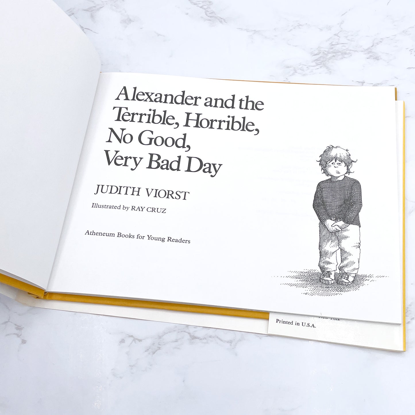Alexander & the Terrible, Horrible, No Good, Very Bad Day by Judith Viorst & Ray Cruz [FIRST EDITION] 1972 • Later Printing 