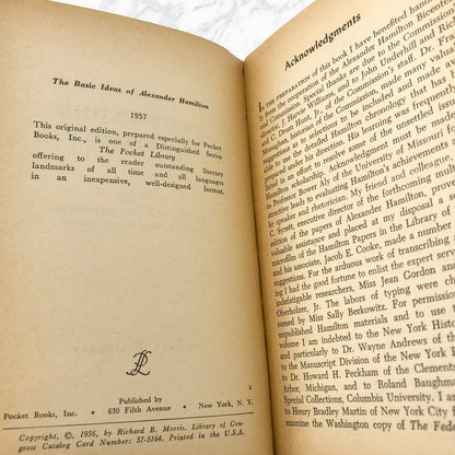 The Basic Ideas of Alexander Hamilton edited by Richard B. Morris [1957 PAPERBACK] • Pocket Library