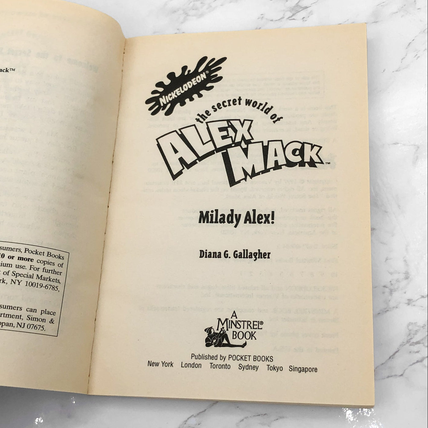 The Secret World of Alex Mack: Milady Alex by Diana G. Gallagher [1997 PAPERBACK]