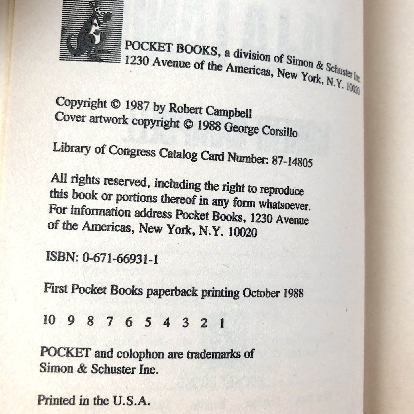 Alice in La-La Land by Robert Campbell [FIRST PAPERBACK PRINTING] 1988 • Pocket