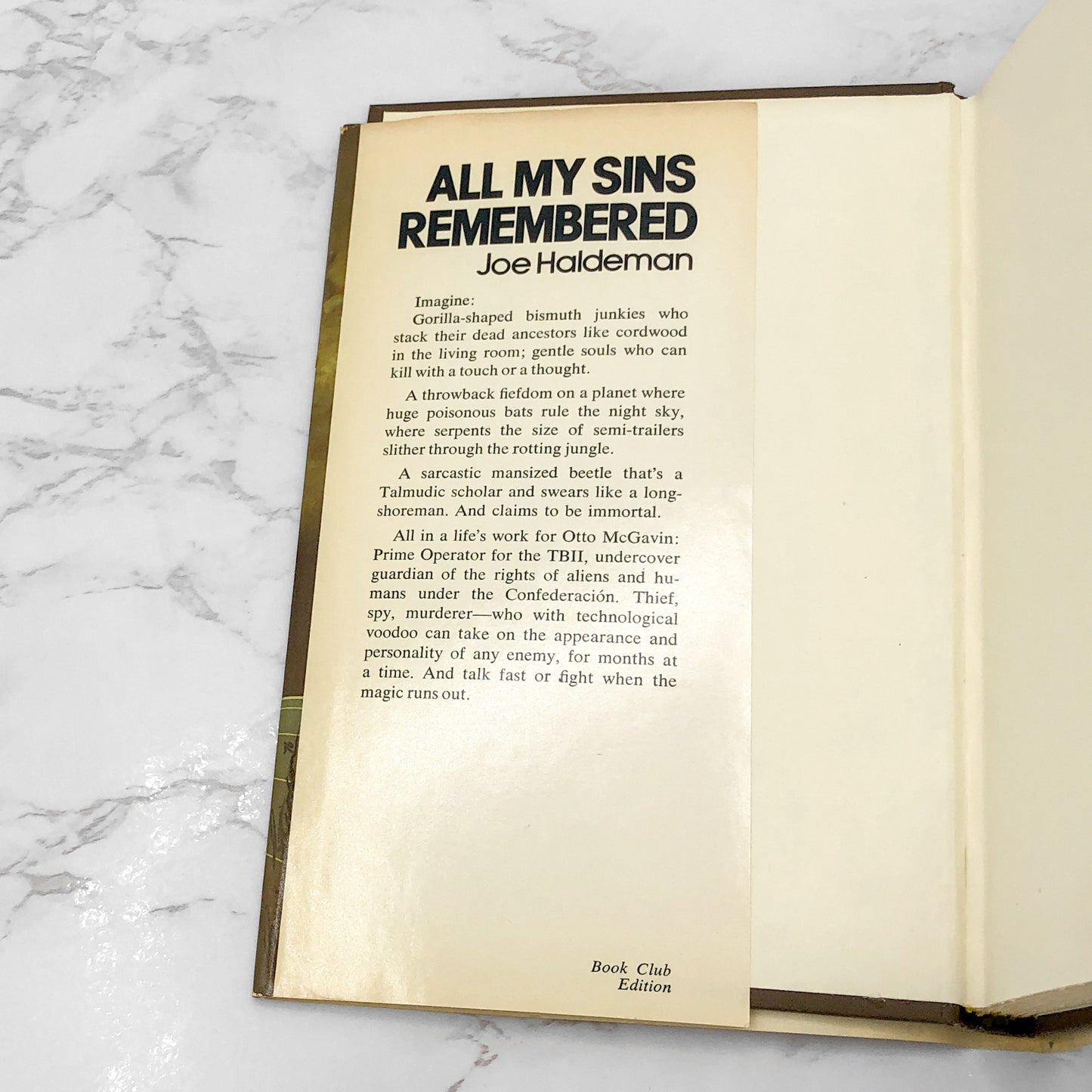 All My Sins Remembered by Joe Haldeman [1977 HARDCOVER]