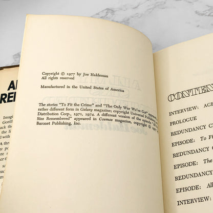 All My Sins Remembered by Joe Haldeman [1977 HARDCOVER]