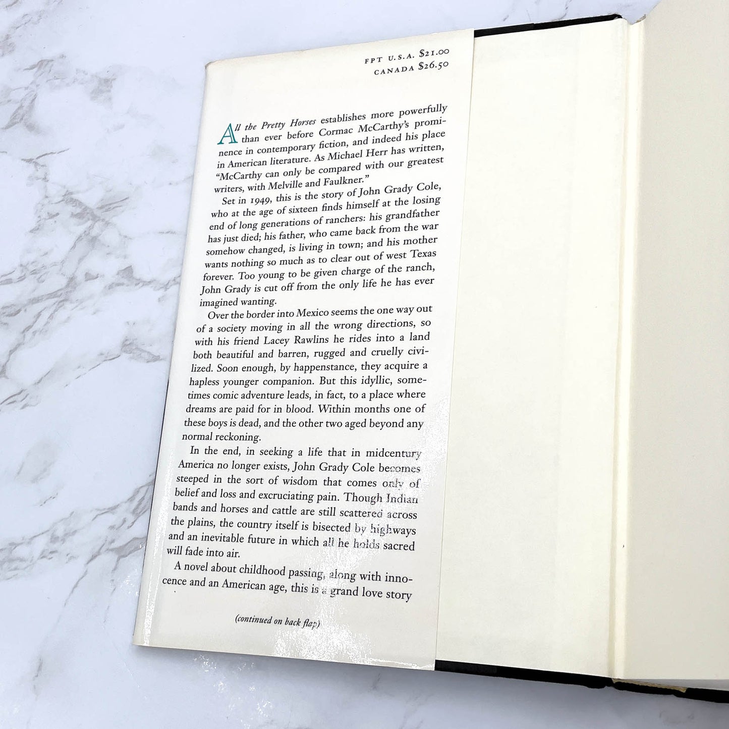 All the Pretty Horses by Cormac Mccarthy [FIRST EDITION] 1993 • 22nd Printing • Knopf