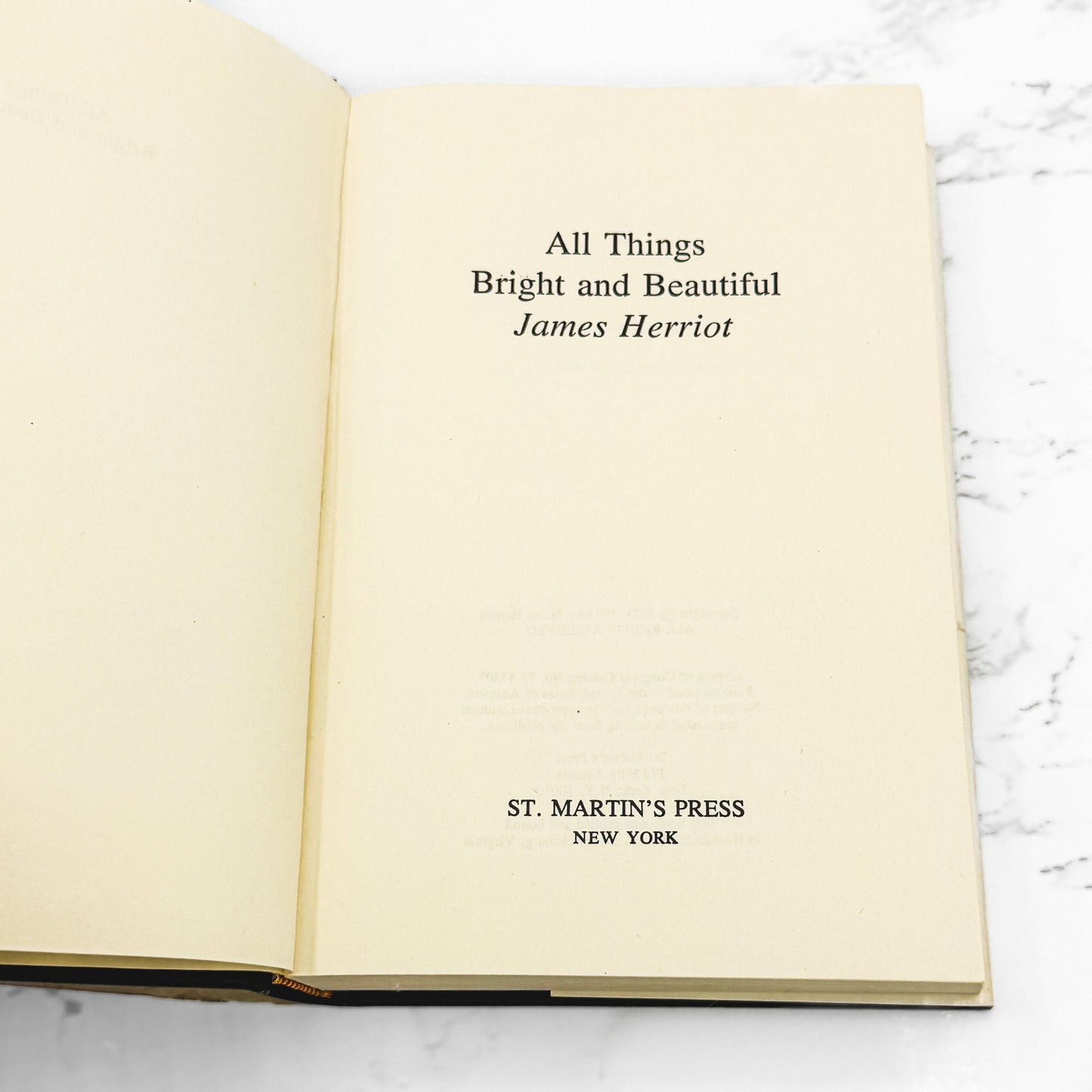 All Things Bright and Beautiful by James Herriot [FIRST EDITION • FIRST PRINTING] 1974 • St. Martin's
