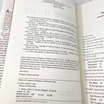 Always Coming Home by Ursula K. Le Guin [FIRST EDITION • FIRST PRINTING] 1985 • Harper & Row