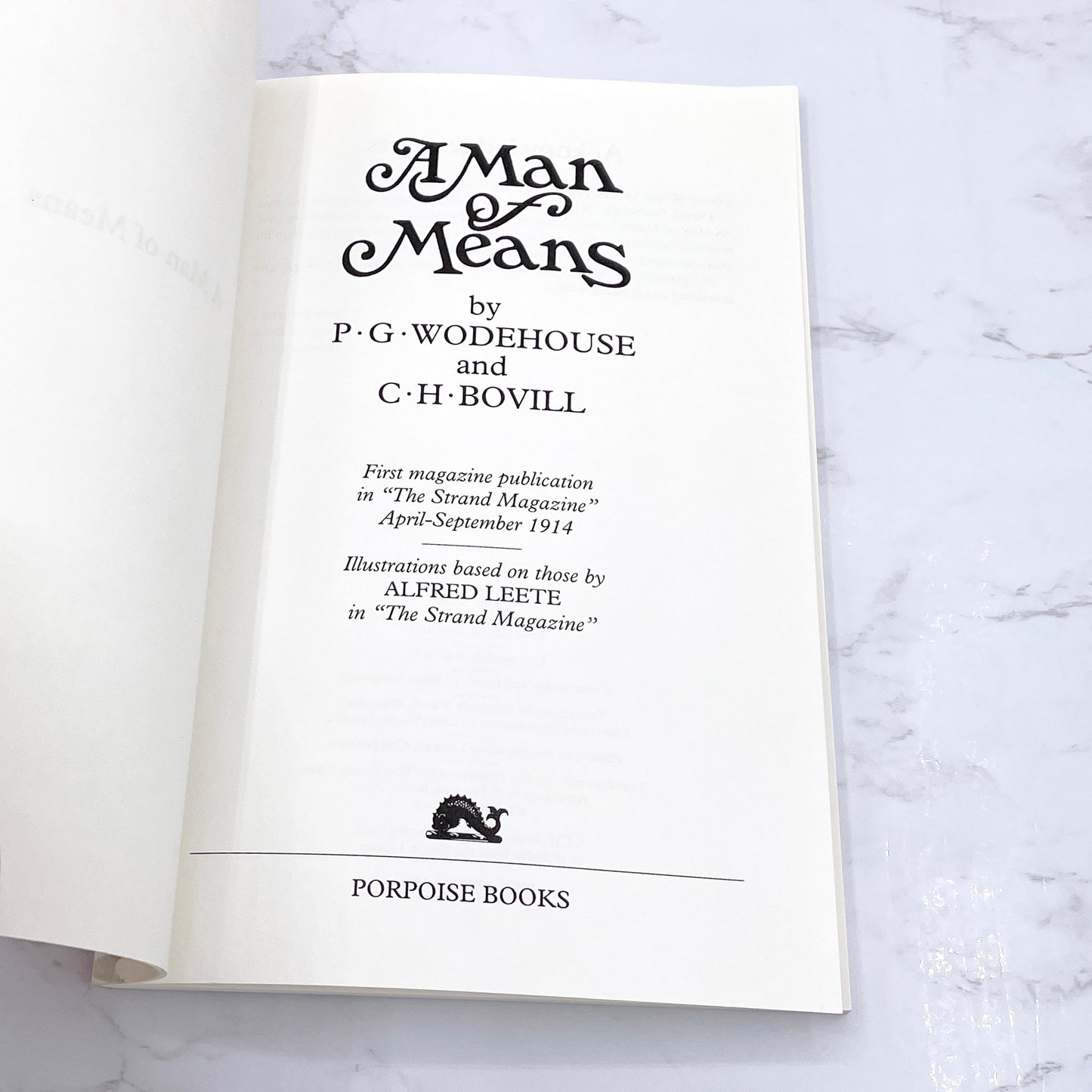 A Man of Means by P.G. Wodehouse & C.H. Bovill [U.K. TRADE PAPERBACK] 1991 • Porpoise Books