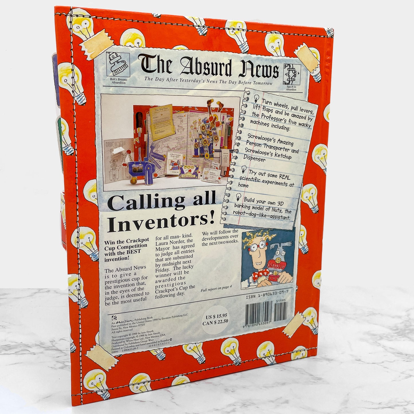 The Amazing Inventions of Professor Screwloose by Iain Smyth [FIRST EDITION POP-UP BOOK] 1998 • Envision Publishing