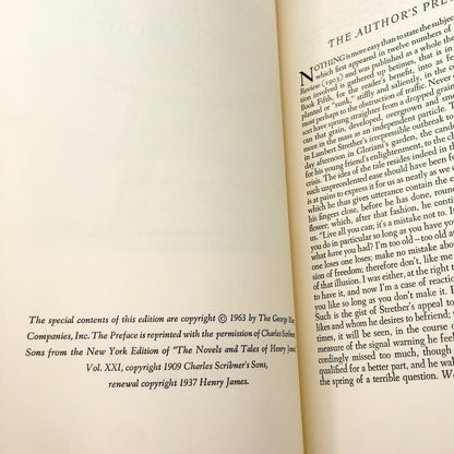 The Ambassadors by Henry James [ILLUSTRATED SPECIAL EDITION] 1963 • The Heritage Press