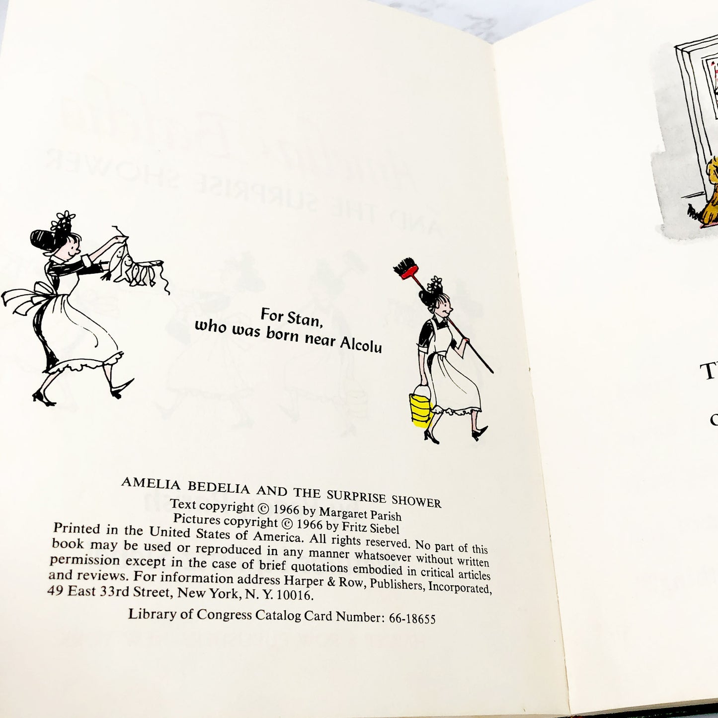 Amelia Bedelia & the Surprise Shower by Peggy Parish [FIRST EDITION] 1966 • Harper & Row *See Condition