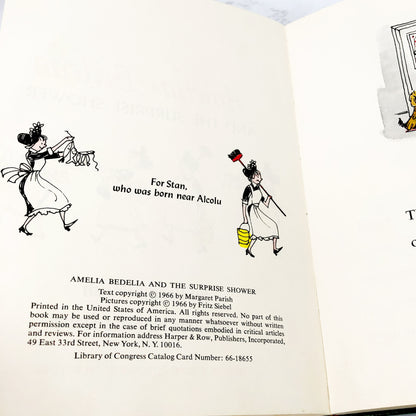 Amelia Bedelia & the Surprise Shower by Peggy Parish [FIRST EDITION] 1966 • Harper & Row *See Condition