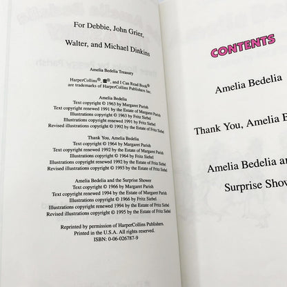 The Amelia Bedelia Treasury [Amelia Bedelia #1-3] by Peggy Parish [HARDCOVER OMNIBUS] 1995