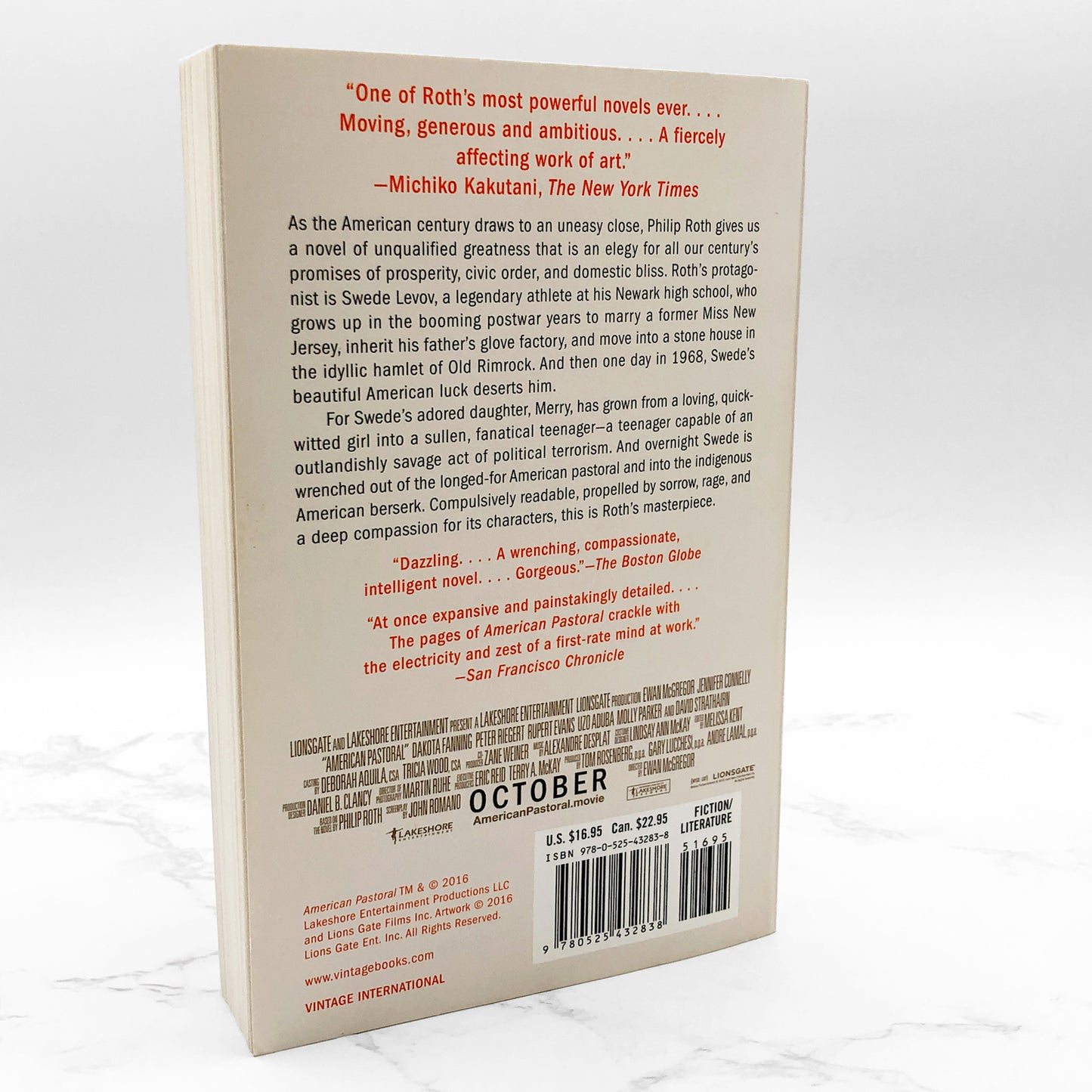 American Pastoral by Philip Roth [TRADE PAPERBACK] 2016 • Vintage Intl.