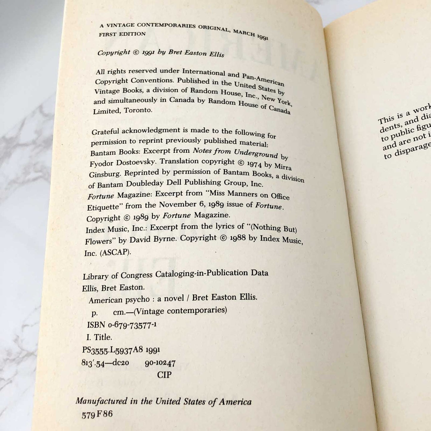 American Psycho by Bret Easton Ellis [2006 TRADE PAPERBACK] *See Condition