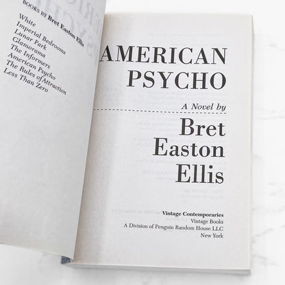 American Psycho by Bret Easton Ellis [TRADE PAPERBACK] 2006 • Vintage