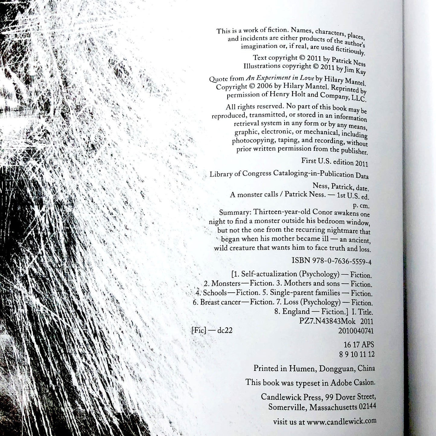 A Monster Calls by Patrick Ness [U.S. FIRST EDITION] 2011 • Candlewick Press