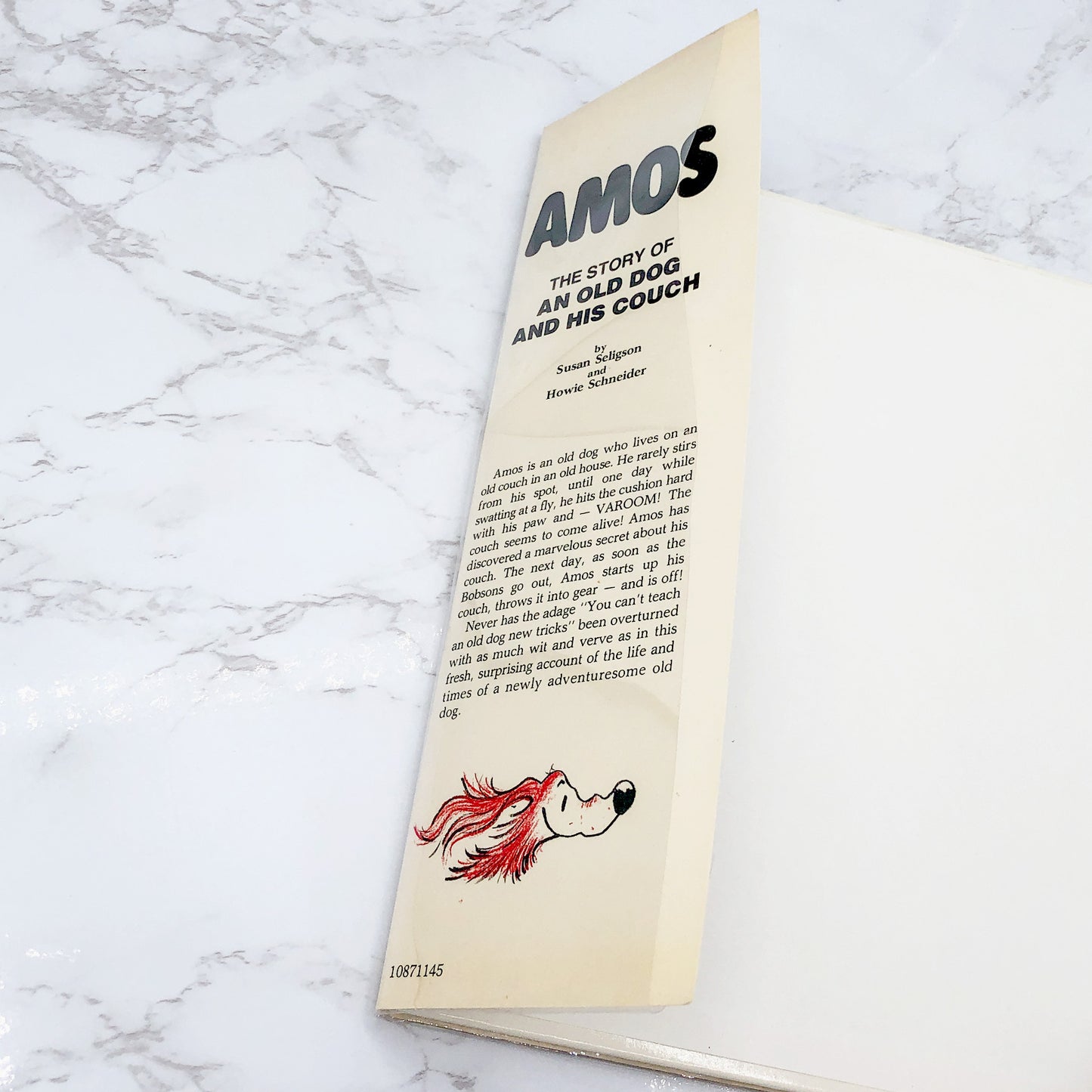 Amos: The Story of an Old Dog and His Couch by Susan Seligson & Howie Schneider [FIRST EDITION] 1987 • Little Brown & Co.