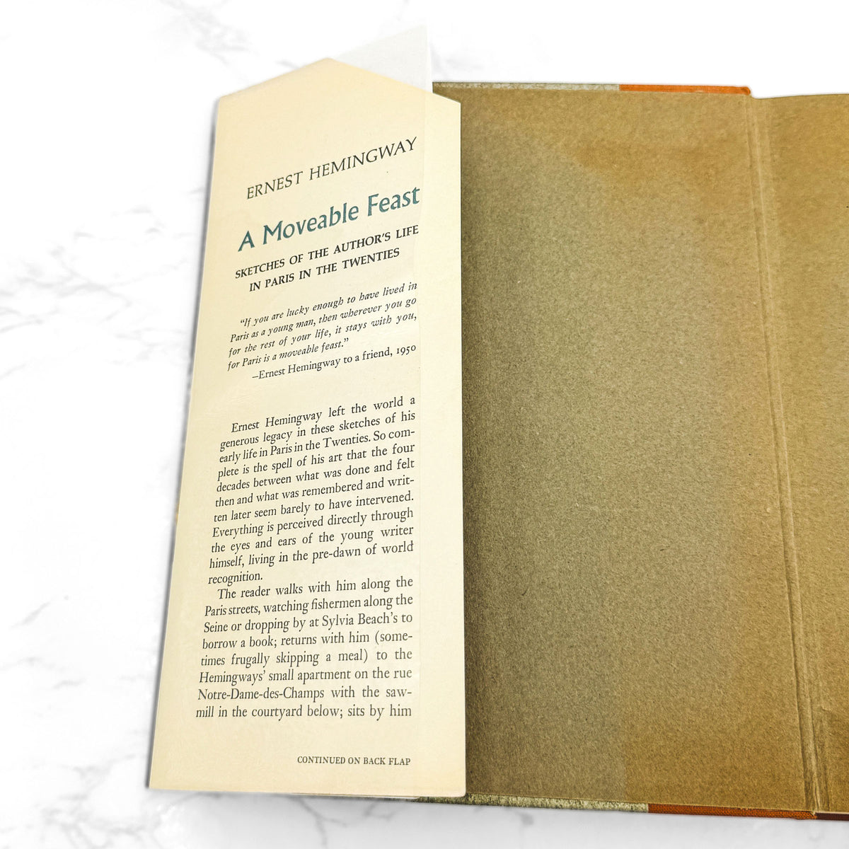 A Moveable Feast by Ernest Hemingway [FIRST EDITION • FIRST PRINTING] 1964 • Scribner