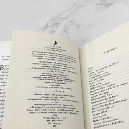 A Moveable Feast by Ernest Hemingway [HARDCOVER RE-ISSUE] 1996 • Scribner