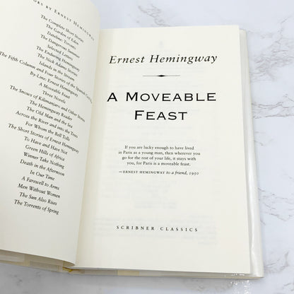 A Moveable Feast by Ernest Hemingway [HARDCOVER RE-ISSUE] 1996 • Scribner
