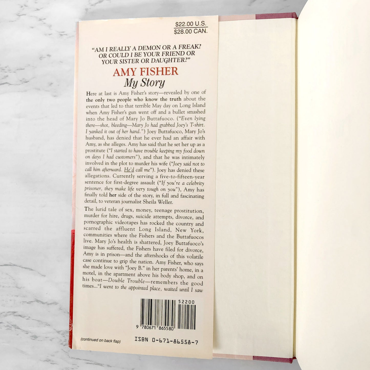My Story by Amy Fisher [FIRST EDITION • FIRST PRINTING] 1993 • Pocket