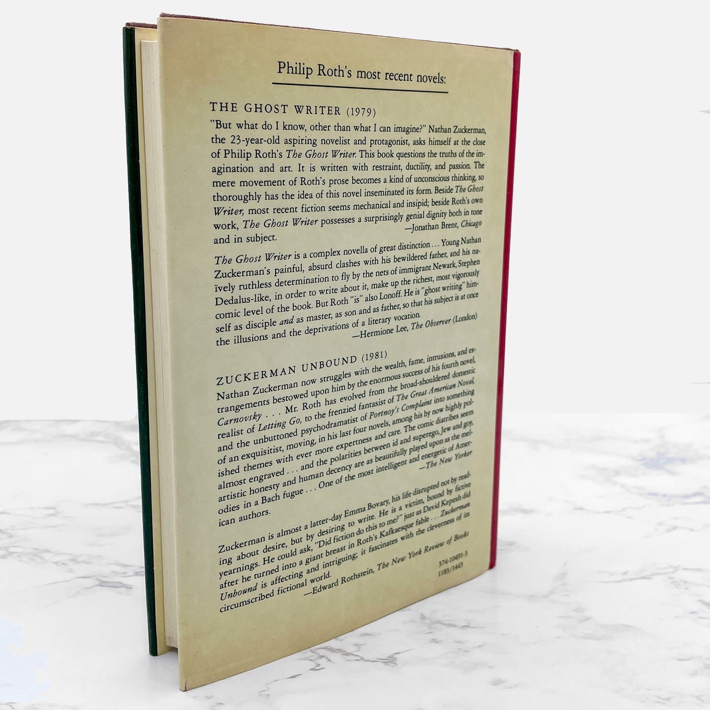 The Anatomy Lesson by Philip Roth [FIRST EDITION • FIRST PRINTING] 1983