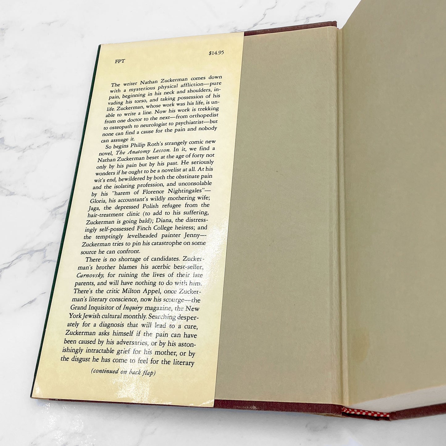 The Anatomy Lesson by Philip Roth [FIRST EDITION • FIRST PRINTING] 1983