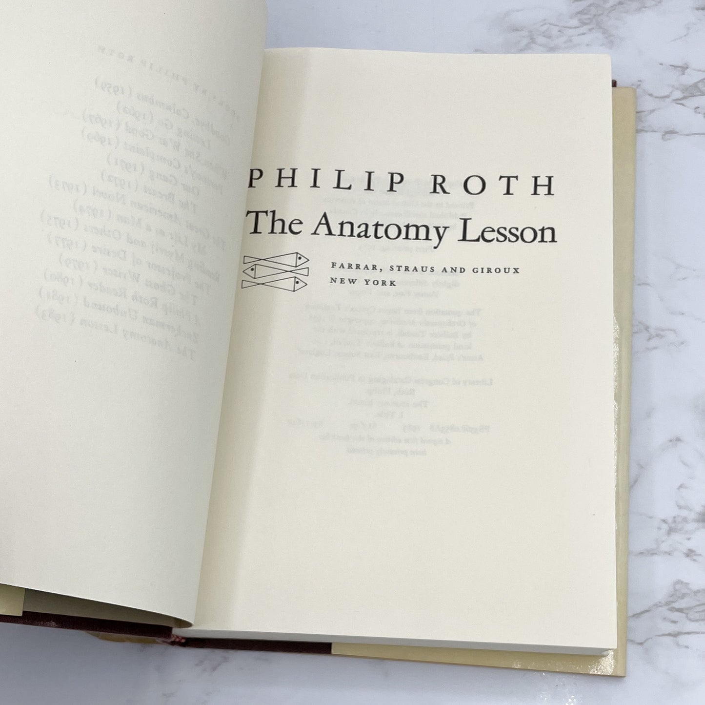 The Anatomy Lesson by Philip Roth [FIRST EDITION • FIRST PRINTING] 1983