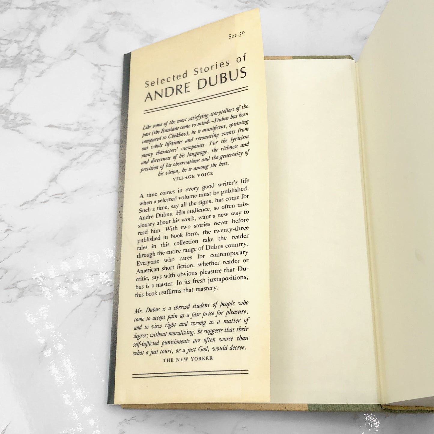 Selected Stories by Andre Dubus [FIRST EDITION • FIRST PRINTING] 1988