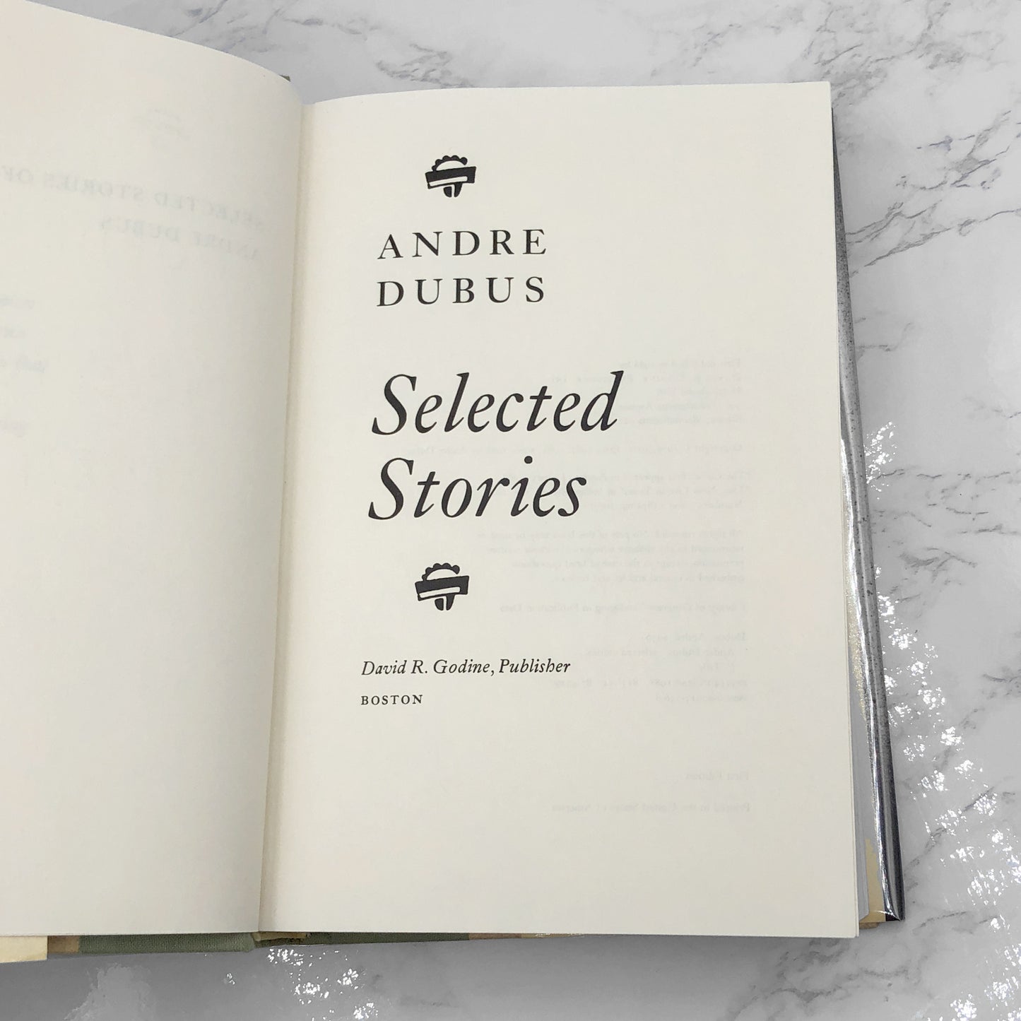 Selected Stories by Andre Dubus [FIRST EDITION • FIRST PRINTING] 1988