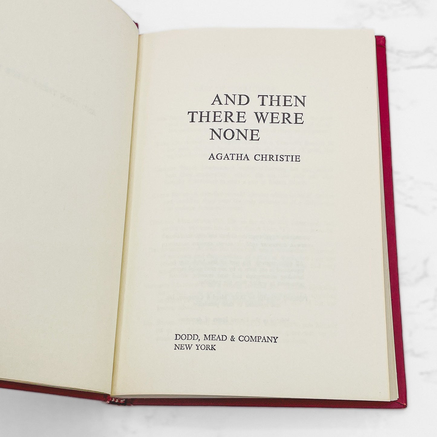 And Then There Were None by Agatha Christie [1966 HARDCOVER] • Book Club Edition • Dodd Mead