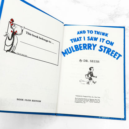 And to Think That I Saw It on Mulberry Street  Dr. Seuss [1964 HARDCOVER] BCE • Vanguard
