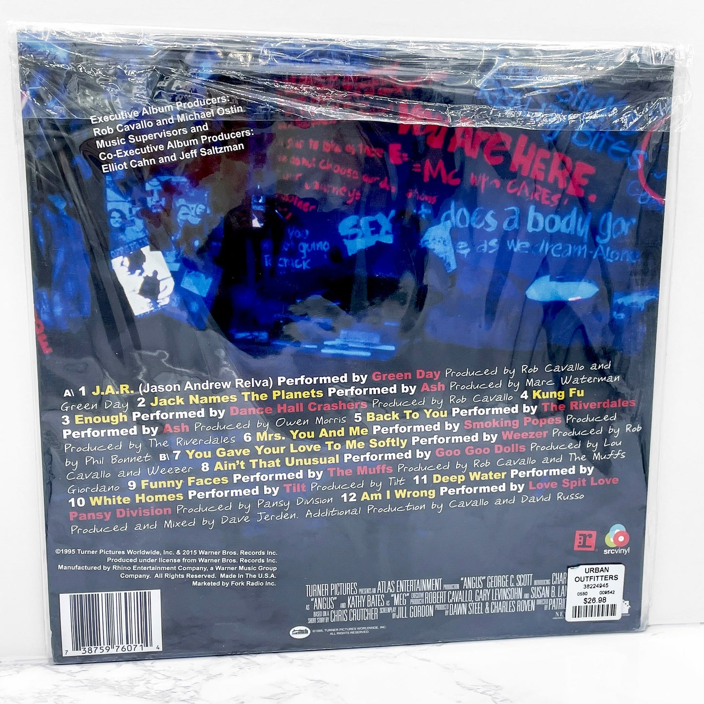 Angus - Music From The Motion Picture Soundtrack [VINYL LP] 2015 • First Press! • Clear Vinyl • SRC