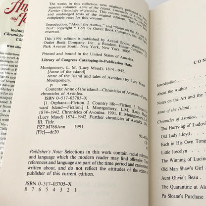 Anne of the Island & Tales of Avonlea by L.M. Montgomery [HARDCOVER OMNIBUS] 1991 • Avenel