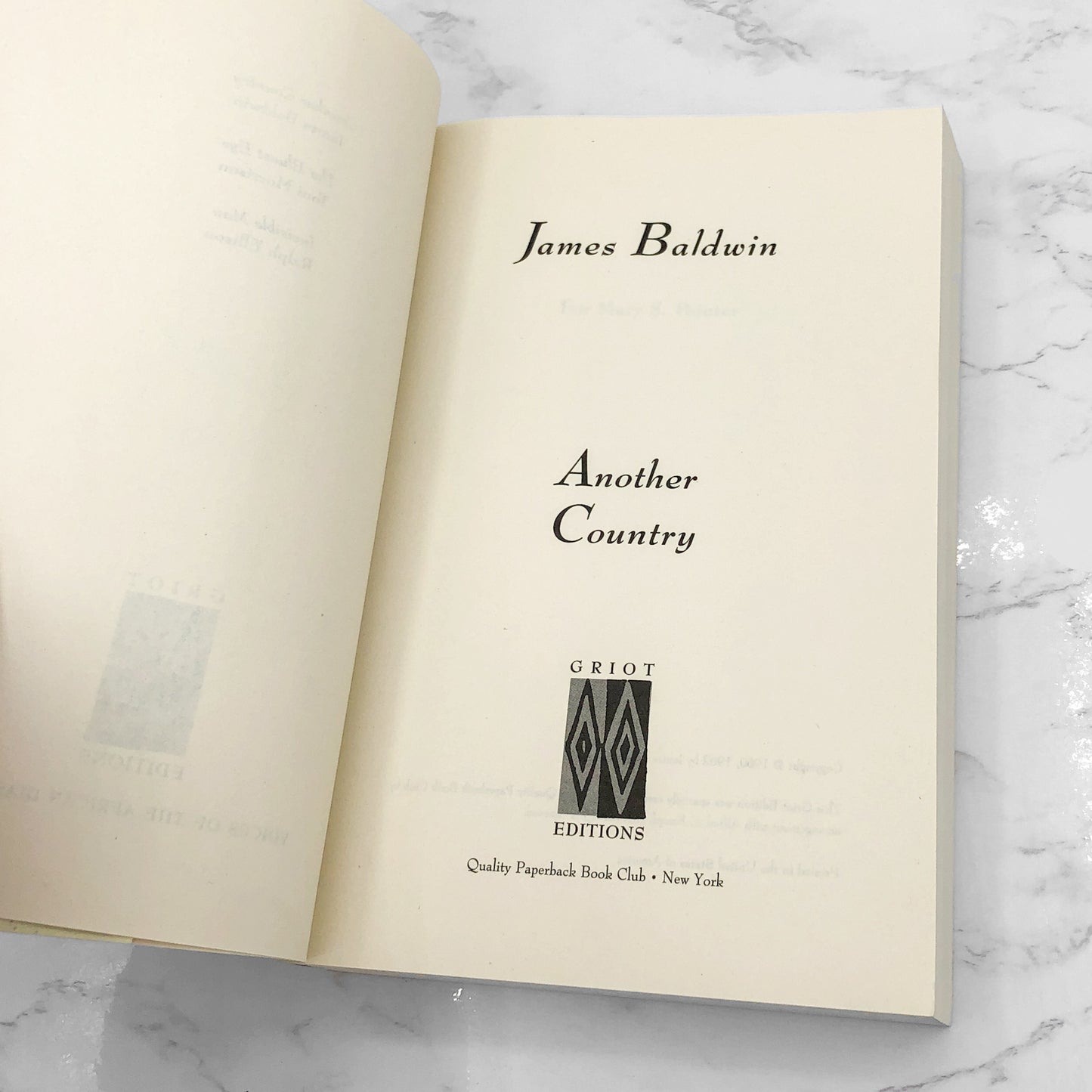 Another Country by James Baldwin [DELUXE TRADE PAPERBACK] 1994 • Griot