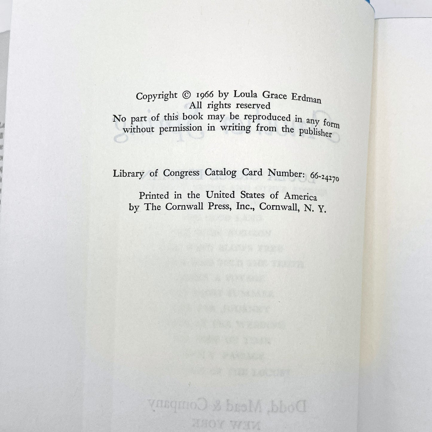 Another Spring by Loula Grace Erdman SIGNED! [FIRST EDITION] 1966 • Dodd Mead & Co.