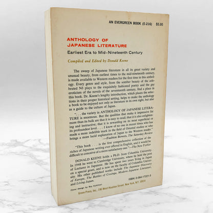 Anthology of Japanese Literature: From the Earliest Era to the mid-19th Century edited by Donald Keene [TRADE PAPERBACK] 1978 • Grove Press