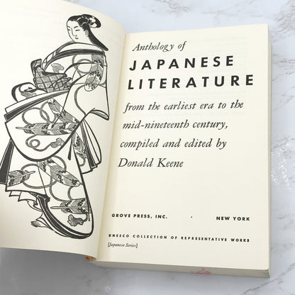Anthology of Japanese Literature: From the Earliest Era to the mid-19th Century edited by Donald Keene [TRADE PAPERBACK] 1978 • Grove Press