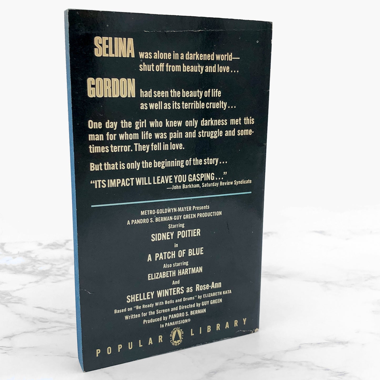 A Patch of Blue by Elizabeth Kata aka "Be Ready with Bells and Drums" [MOVIE TIE-IN PAPERBACK] 1965 • Popular Library