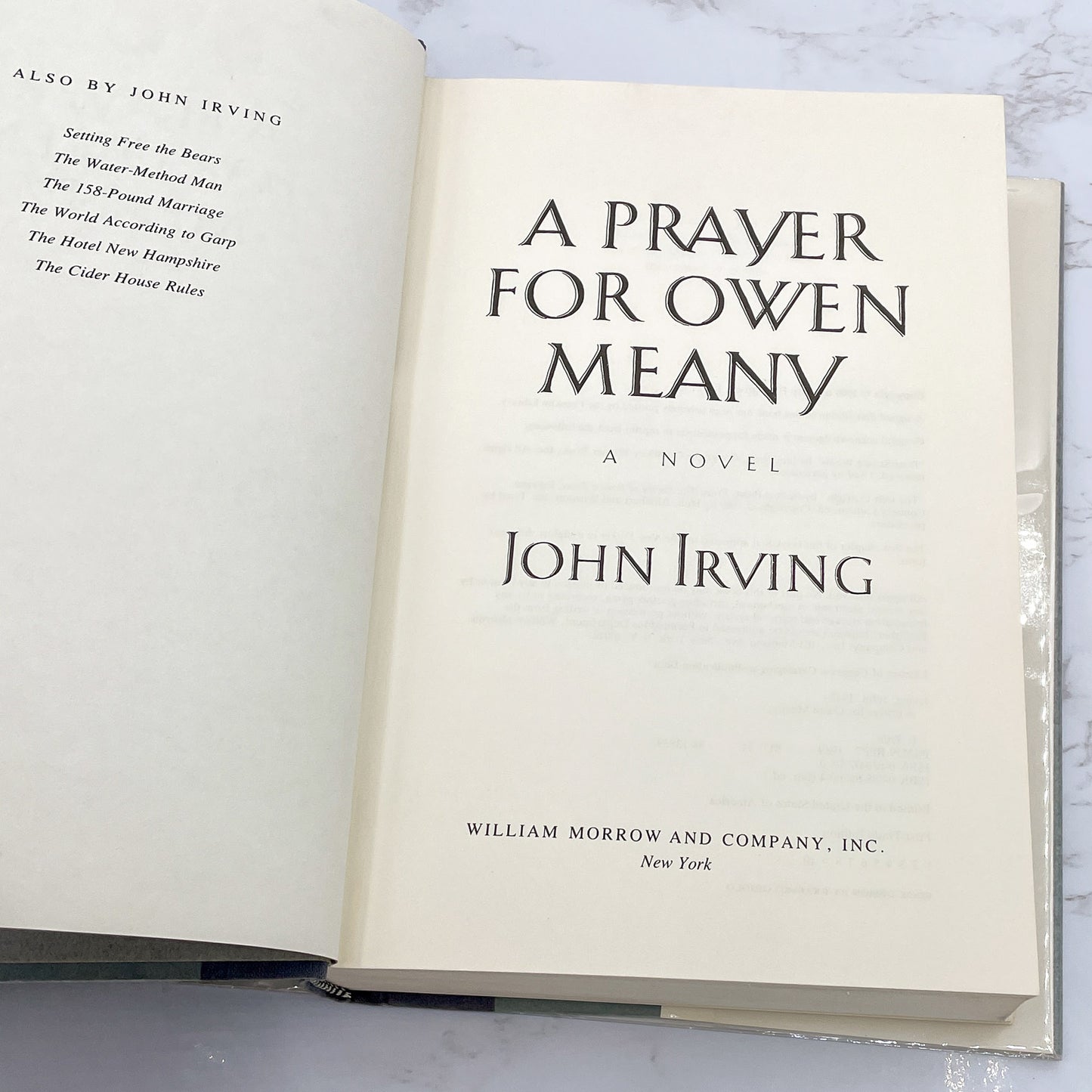 A Prayer for Owen Meany by John Irving [FIRST EDITION • FIRST PRINTING] 1989 • William Morrow
