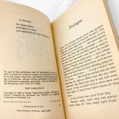 April Fools by Richie Tankersley Cusick [FIRST PRINTING] 1990 • Point Horror #15