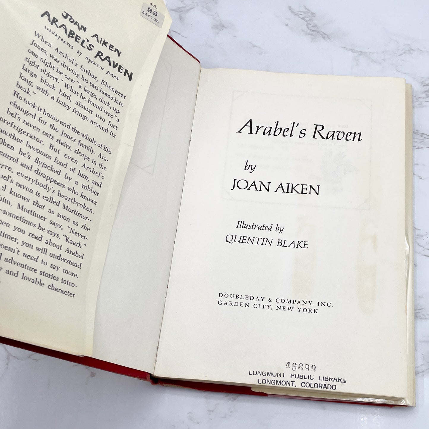 Arabel's Raven by Joan Aiken & illustrated by Quentin Blake [FIRST EDITION] • 1974 • Doubleday & Co.