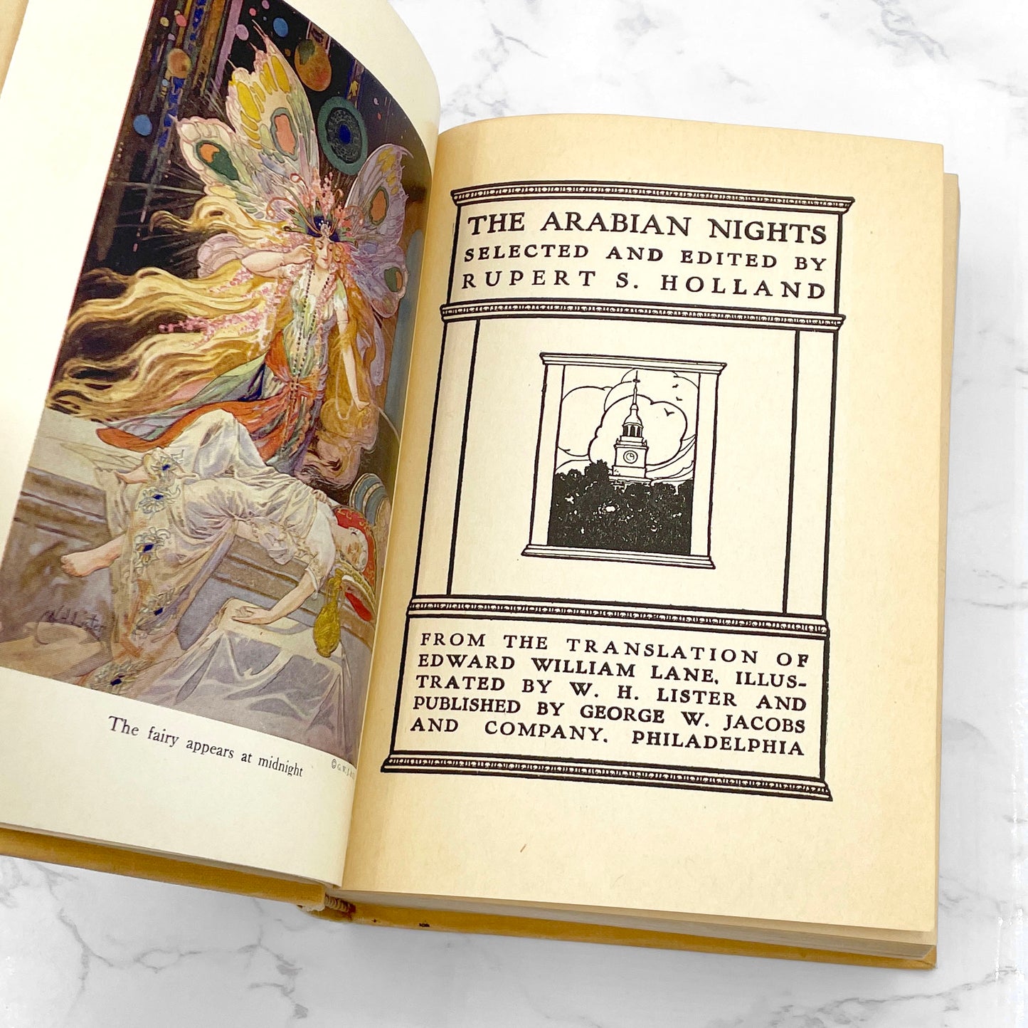 The Arabian Nights edited by Rupert S. Holland [ANTIQUE HARDCOVER] 1918 • George W. Jacobs