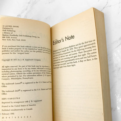 A Rap on Race by James Baldwin & Margaret Mead [1992 PAPERBACK] • Dell