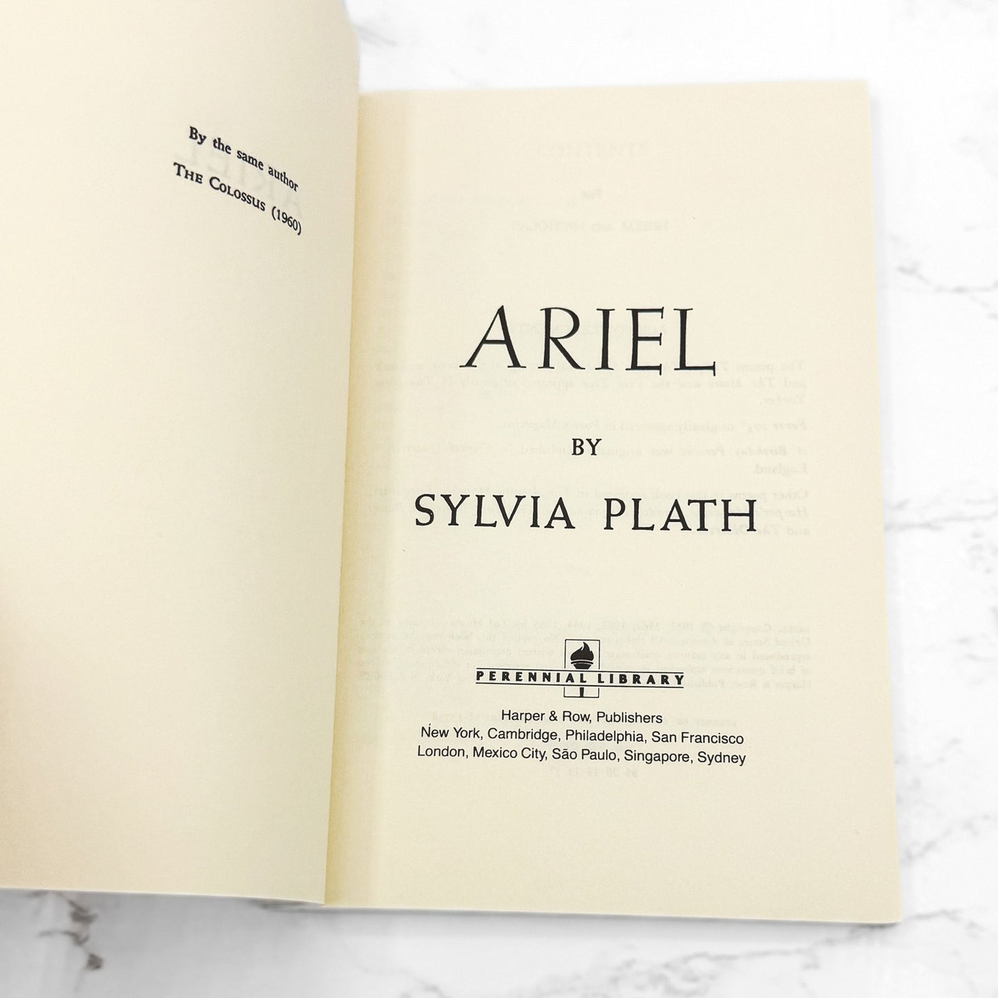 Ariel: Poems by Sylvia Plath [FIRST U.S. PAPERBACK EDITION] • 17th Printing • Harper & Row