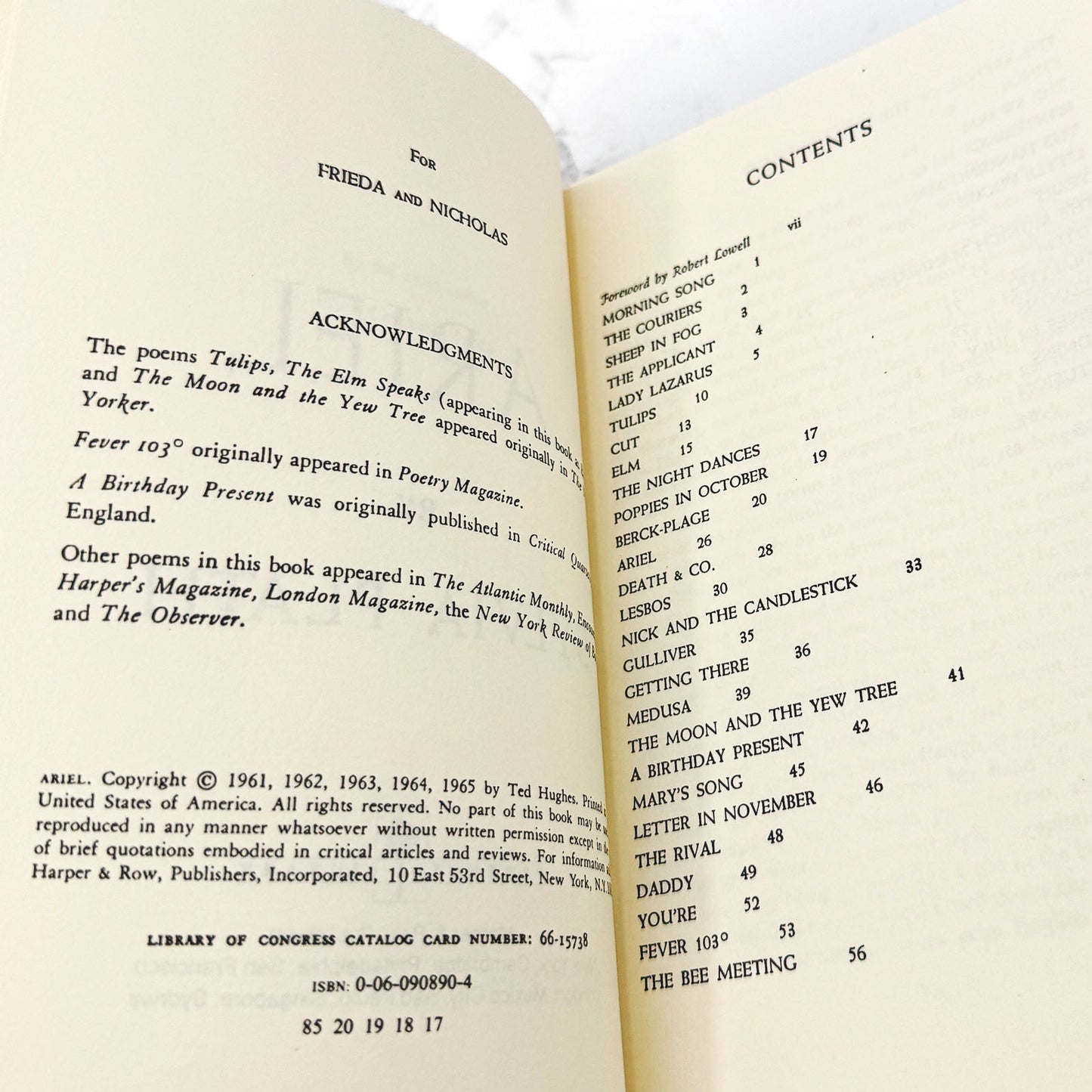 Ariel: Poems by Sylvia Plath [FIRST U.S. PAPERBACK EDITION] • 17th Printing • Harper & Row