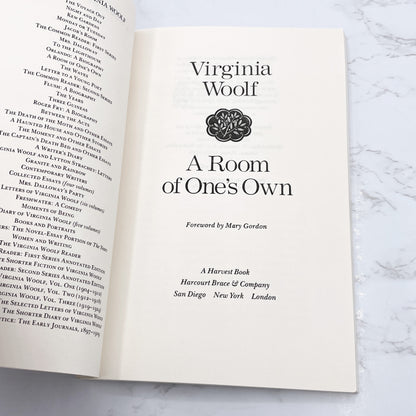 A Room of One’s Own by Virginia Woolf [TRADE PAPERBACK] 1989 • Harvest / Harcourt